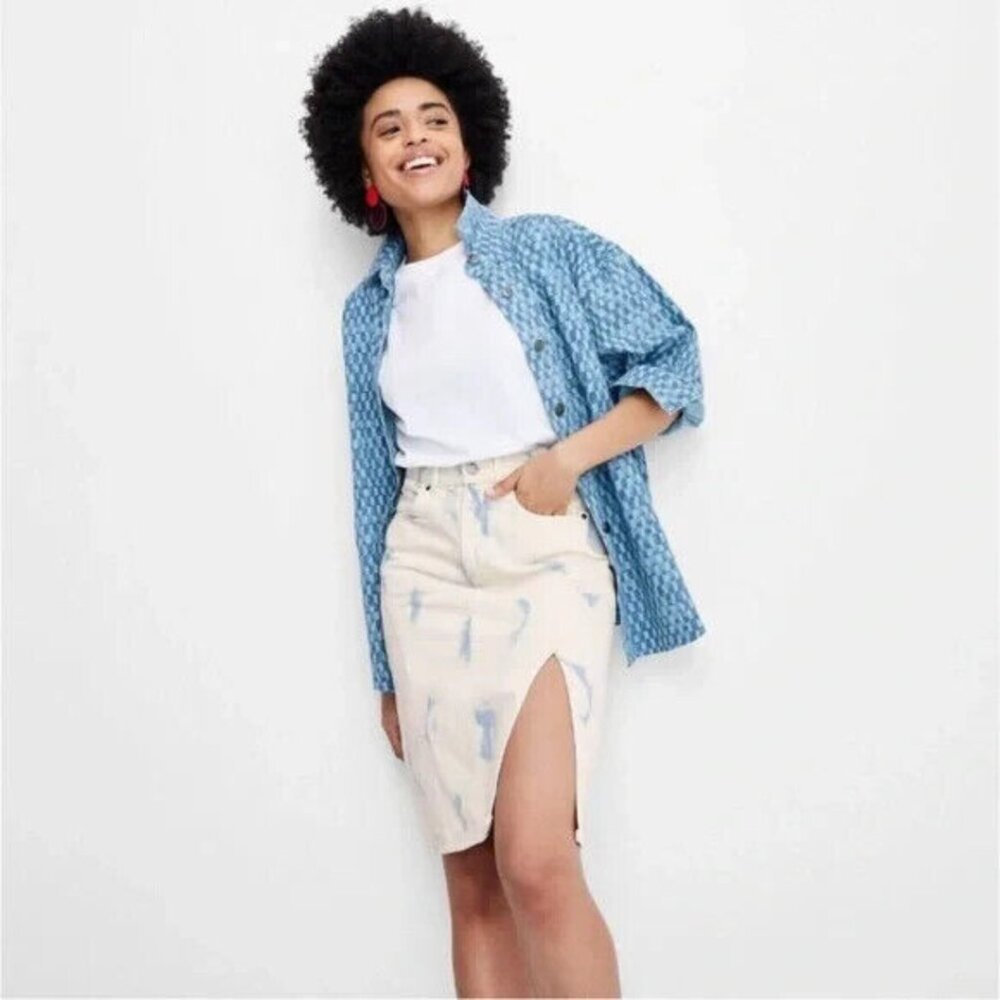 CLOSET CLEANOUT: NWT Future Collective Tie Dye High-Rise Midi Skirt - Size‎ 8